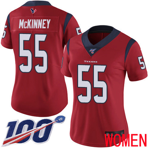 Houston Texans Limited Red Women Benardrick McKinney Alternate Jersey NFL Football #55 100th Season Vapor Untouchable